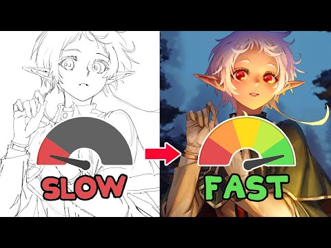 Here’s how to draw/paint FASTER if you’re slow 🏎️