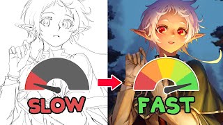 Here’s how to draw\/paint FASTER if you’re slow 🏎️