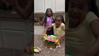 Dad Destroys mom crush cake