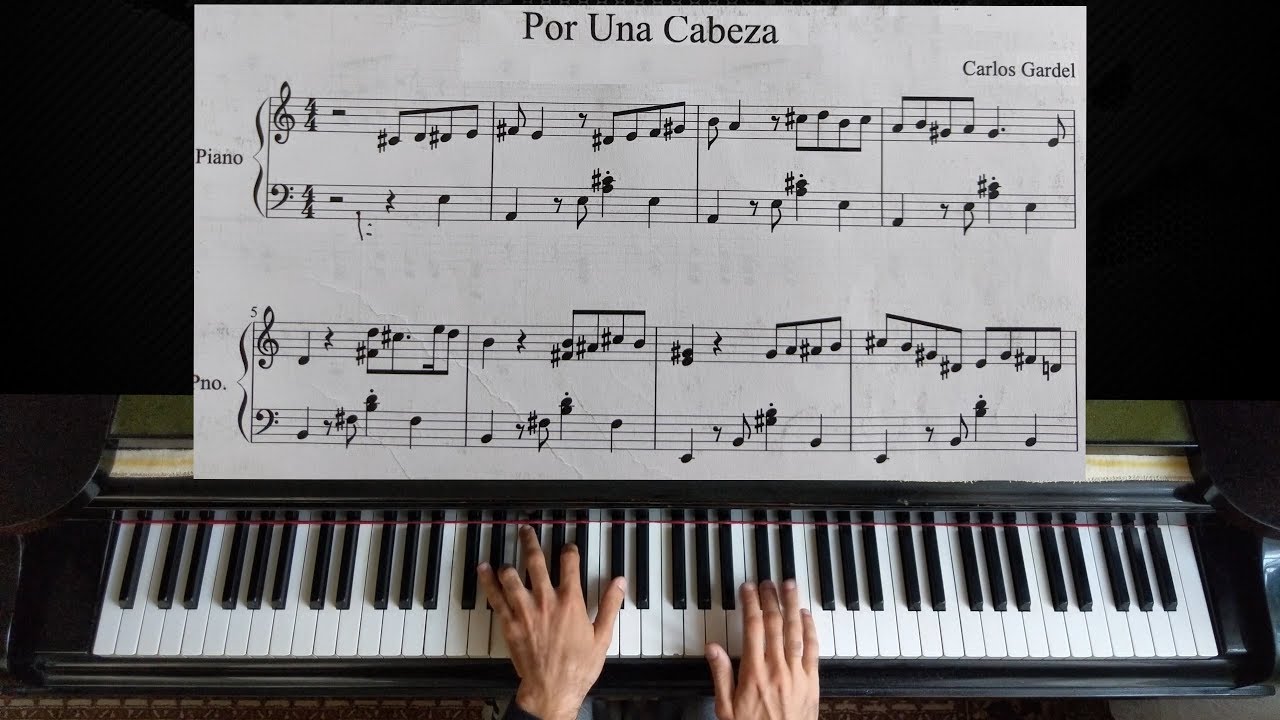 Por Una Cabeza Carlos Gardel Piano Tutorial Youtube