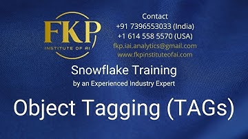 Snowflake Training: Snowflake Tagging | +91 7396553033 (India) |  +1 614 558 5570 (USA)