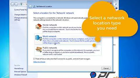 How To Set Network Location To Be Public Or Private (Windows 7)?