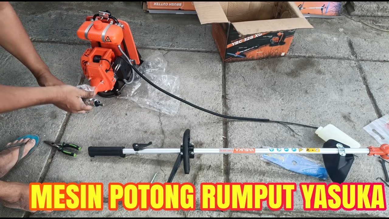 UNBOXING DAN TES MESIN POTONG RUMPUT YASUKA