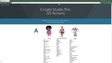 Create Studio Pro: 3D Character Actions Website
