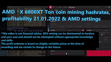 Mining TON Coin LolMiner1.42 AMD RX 6800XT, 6700XT, 6600XT hashrates & profitability