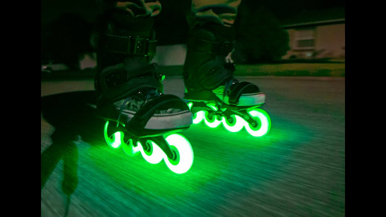 Inline skate Glowing wheel edit/review 