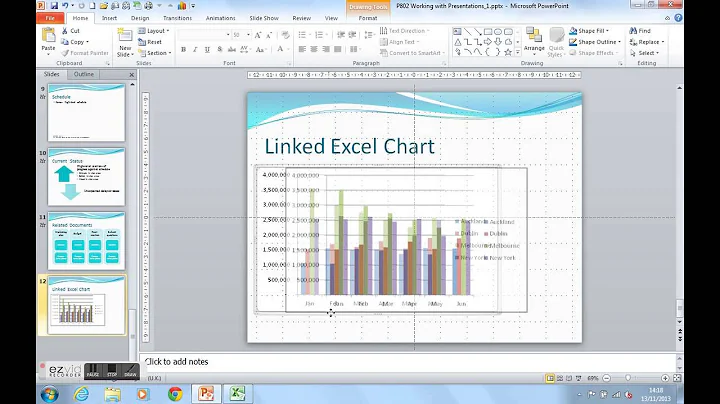 How To Link An Excel Chart Into A PowerPoint Presentation