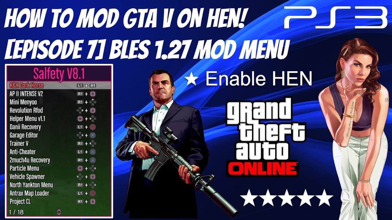 How To Play GTA 5 Story Mode With Mods And Allow To Save on ps3 *easy*  [CFW/HEN] 