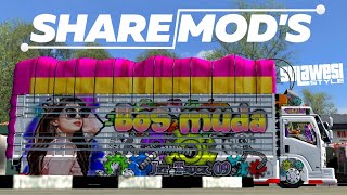 Diburu Player Bussid !! Share 3 Mod Bussid Truck Sulawesi Muatan Overload Full Ceper Terbaru