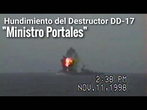 Hundimiento del Destructor Ministro Portales de la Armada de Chile