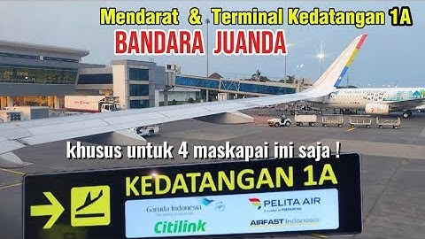 Landing & AANKOMSTbaan 1A Juanda luchthaven Surabaya, specifiek Garuda Citilink Pelita Airfast