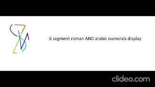 6 segment roman AND arabic numerals display