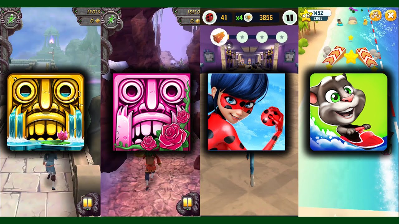 Temple Run 2 Enchanted Palace Vs Temple Run 2 Winter Wasteland Vs Miraculous Ladybug & Cat Noir Vs T