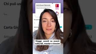 Conosci la Carta Giovani Nazionale? #Shorts
