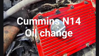 Oil change on Cummins N14