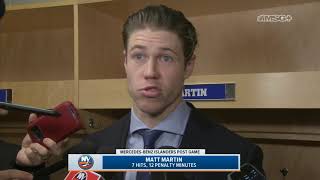 Matt Martin Responds to Being Slew Footed by Brent Burns | New York Islanders