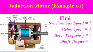Induction Motor Solved Problems Examples , Synchronous Speed , Rotor Speed, Rotor F , Shaft Torque.