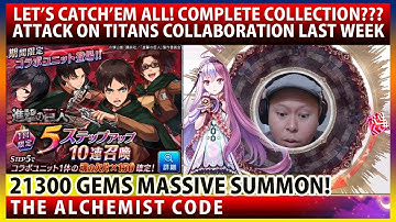 LUCKY? Attack On Titans MASSIVE 21300 GEM Summon! Let