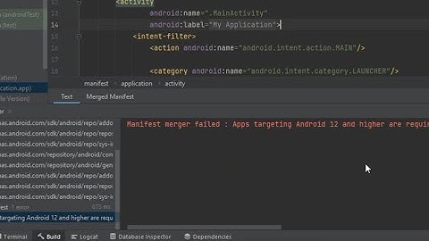 Manifest merger failed