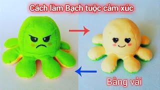 Cách làm bạch tuộc cảm xúc bằng vải  Không cần máy may / How to make emotional octopus with fabri