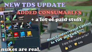 [New TDS Update] NEW ITEMS! MOST CONTROVERSIAL UPDATE IN TDS HISTORY?!? || TDS ROBLOX