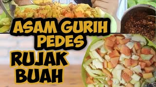 Mukbang Rujak Buah + Lombok Kacang| Manis, Asam, Kecut, Pedes, Gurih Semua Jadi Satu