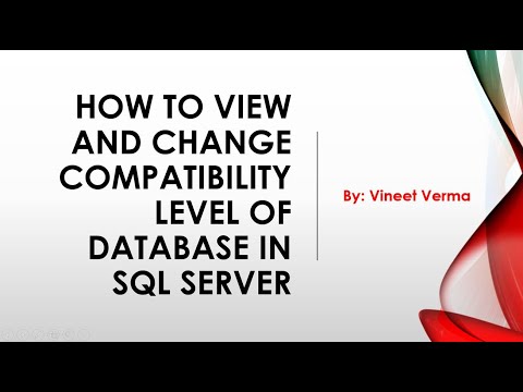 Video: Come posso modificare il livello di compatibilità di un database?