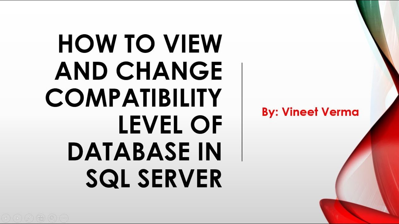 How to Change Compatibility Level of a Database - YouTube