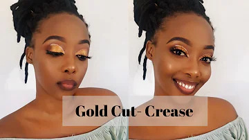 Gold Cut crease|| Glitter eyeshadow  || South African YouTuber|| YouTubeZA