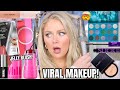 I tried all the viral new makeup so you dont have to  full face viral new makeup kelly strack