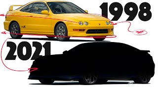 I redesign the 1998 Acura Integra Type R into a 2021 model