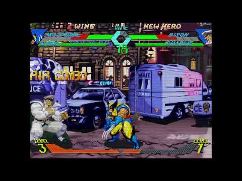 X-Men vs. Street Fighter - Wolverine, Storm vs. Bison, Charlie 2