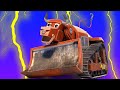 AnimaCars - The BULL BULLDOZER  is scared of the storm - kids cartoons with trucks & animals