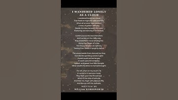 Thumbnail of Daffodils Poem by William Wordsworth #englishlit #poetry #poetryrecitation #soothingrecitation