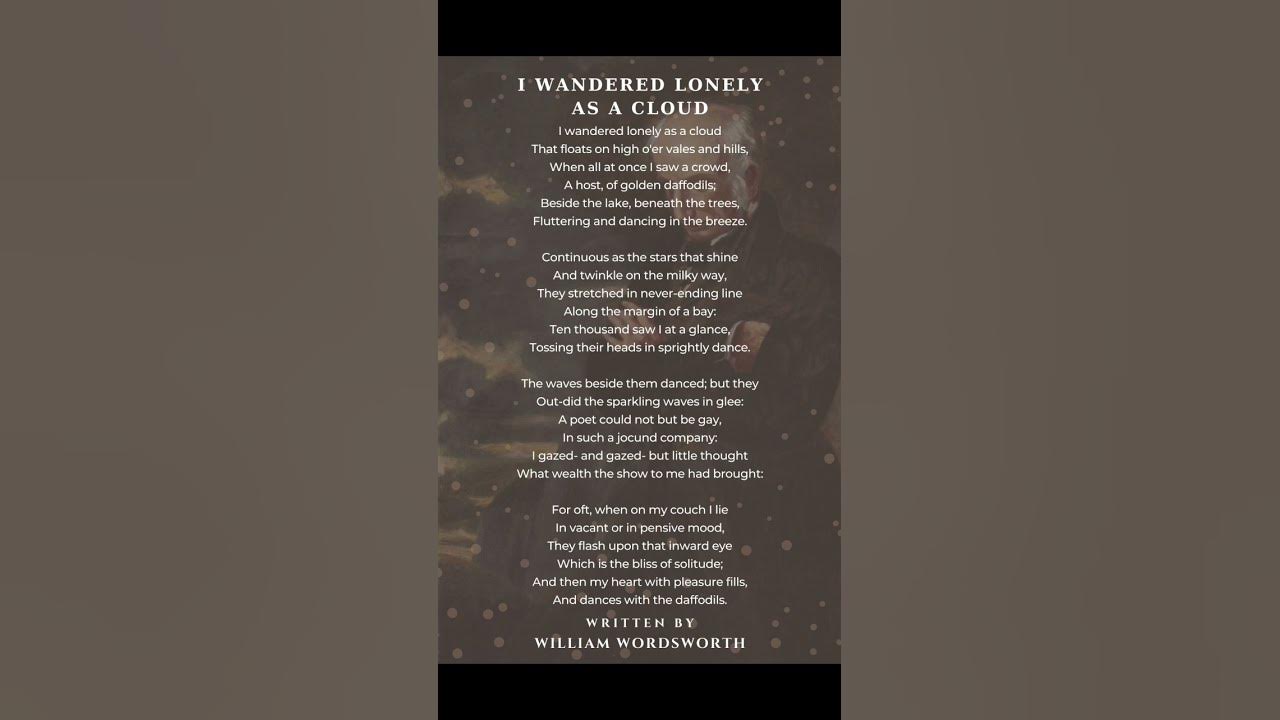 Daffodils Poem by William Wordsworth #englishlit #poetry #poetryrecitation #soothingrecitation