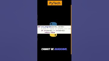 How to check if two words are anagrams? 🔄 | Python without built-in functions 🐍