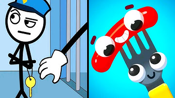 Thief Puzzle vs Fork N Sausage - Satisfying ASMR Gameplay All Levels