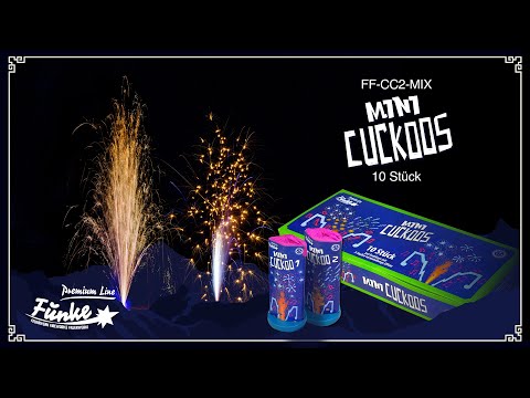 DE:FF-CC2-MIX - FF-CC2-A, FF-CC2-B&quot;Mini Cuckoos&quot;, Multi-Effekt-Fontänen, ca. 12 Sekunden, 19g NEM, CE Kategorie F22x5 Fontänen mit 5-Stufen-verwandlungs-Effe...