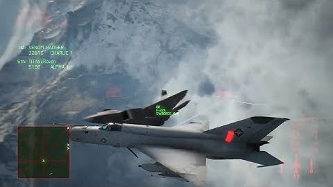Ace Combat 7: Mig-21 vs F-22 Table Turning Corkscrew Manuever Kill
