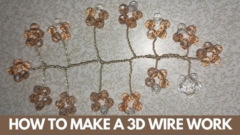 HOW TO MAKE A 3D WIRE WORK with BEADS #diy #vlog #wirebeading