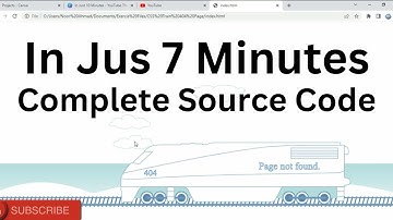 404 Error Webpage animation in 7 Minutes Pure CSS with Source Code| CodingWithRohani