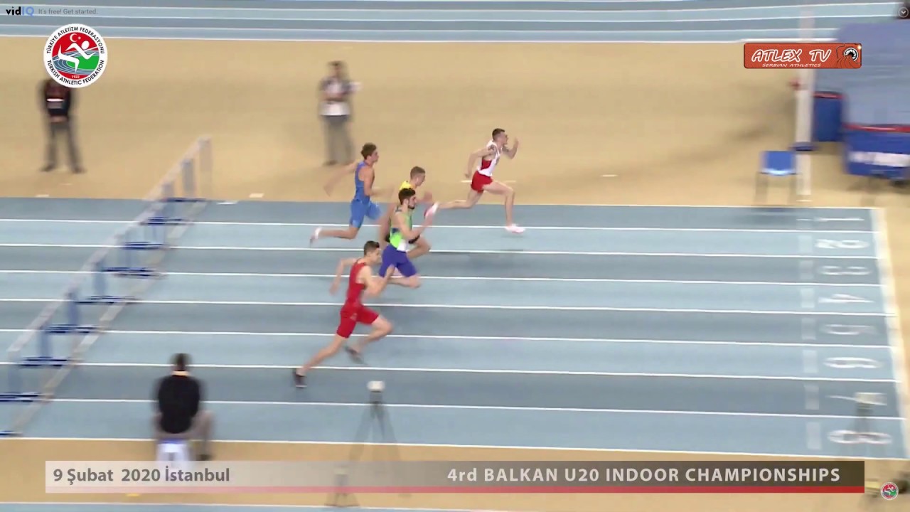 U20 Balkan indoor championship 2020 - 60m hurdles, man ...