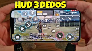 MELHOR HUD 3 DEDOS PRA JOGAR FREEFIRE EM 2024!!! MARTINZFF