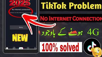 Fix Tiktok No Network Connection Problem 2025 Connection Error | Problem SoveTiktok No Internet 2025