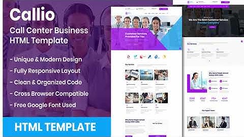 Callio - Call Center Business HTML Template | Themeforest Website Templates and Themes
