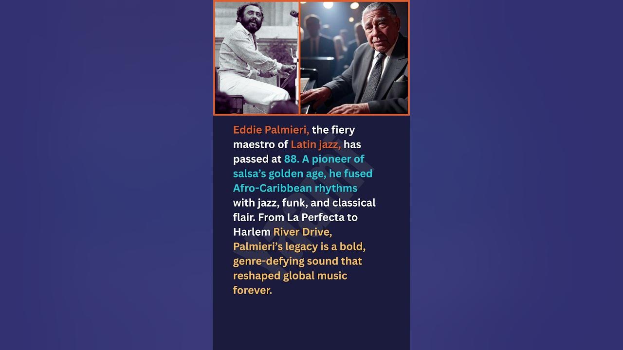 Eddie Palmieri, the fiery maestro of Latin jazz, has passed at 88. A pioneer of salsa’s golden age