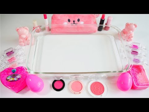 【ASMR】クリアスライムに大量のピンクを混ぜる❣️🦄結果はどんな色に❓【音フェチ】Mix a lot of pink with clear slime💗 슬라임💞 Chất nhờn