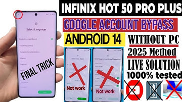 infinix x6880 frp bypass android 14 without pc 2025 / infinix hot 50 pro plus frp bypass android 14