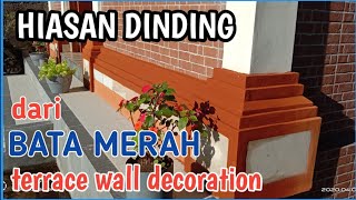 Proses Pembuatan kaki dinding teras rumah minimalis bata merah & batu alam