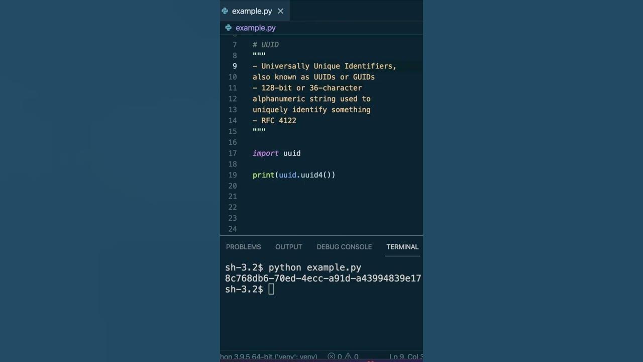 Python #Shorts - UUID - YouTube
